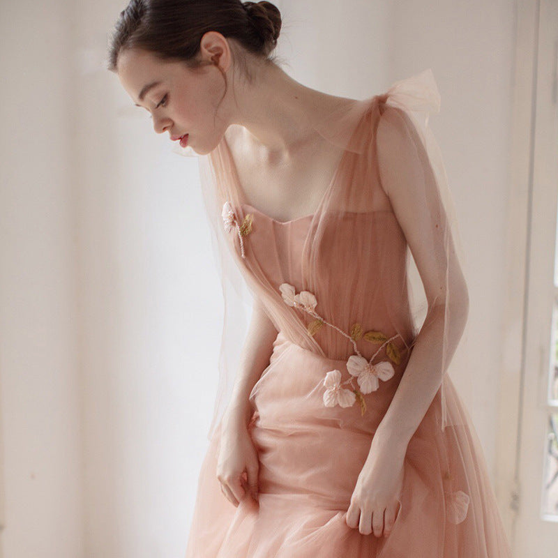 Nine Seven Women's Lace Straps Evening Party A-Line Floral Dress