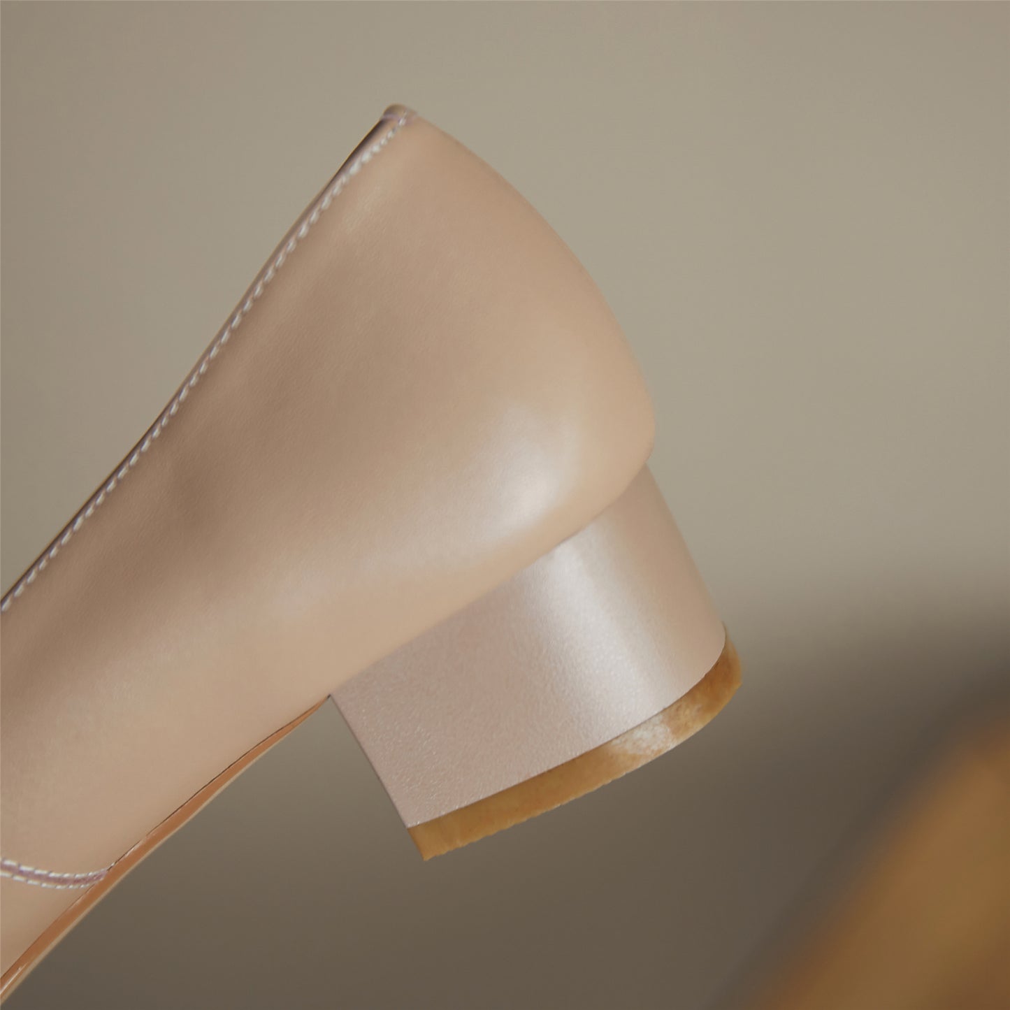 Nine Seven Women's Genuine Leather Handmade Square Toe Comfortable Low Chunky Heel Cute Bow Slip On Office Loafer Pumps