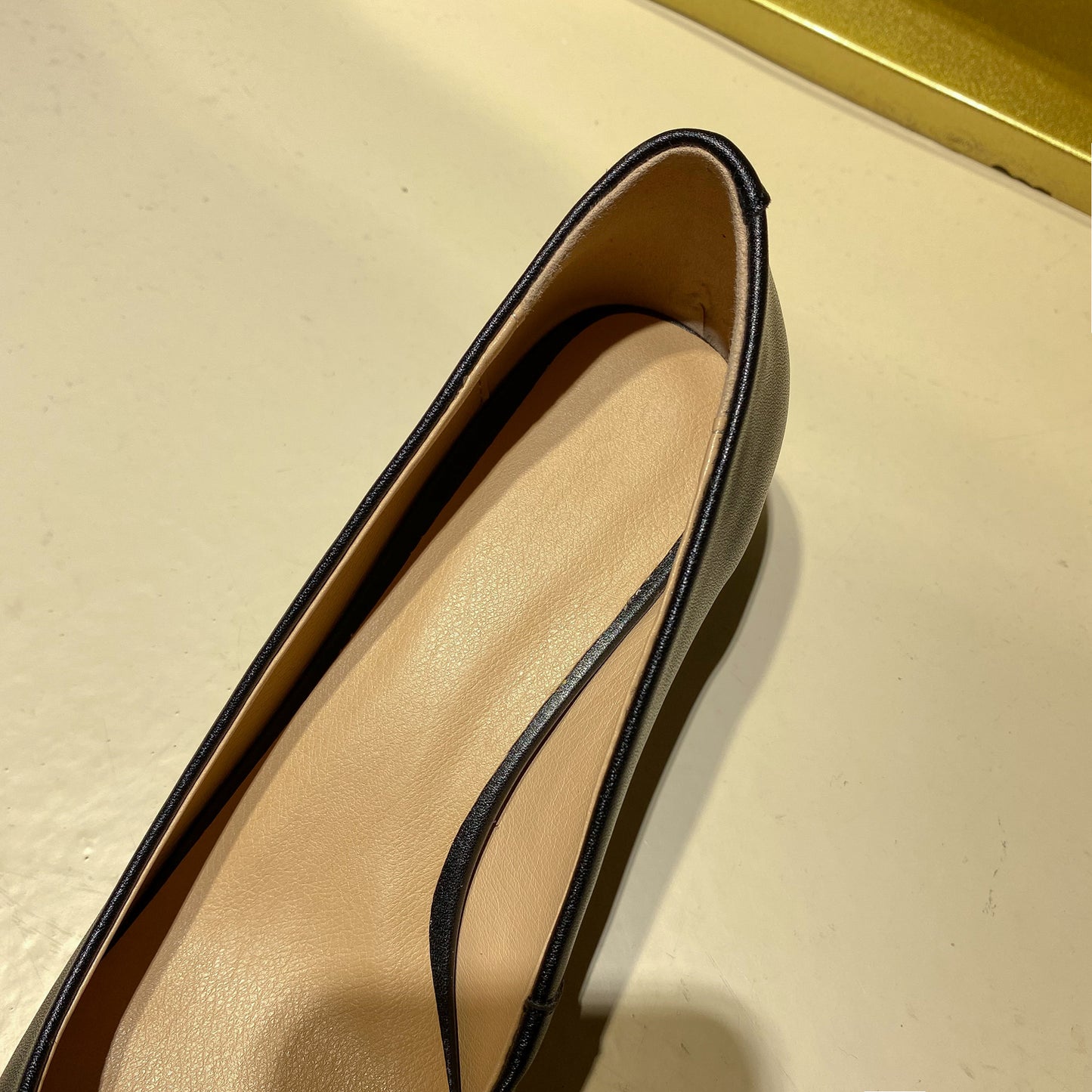 Nine Seven Genuine Leather Handmade Women's Pearl Bowknot Kitten Heel Weeding Pumps Shoes