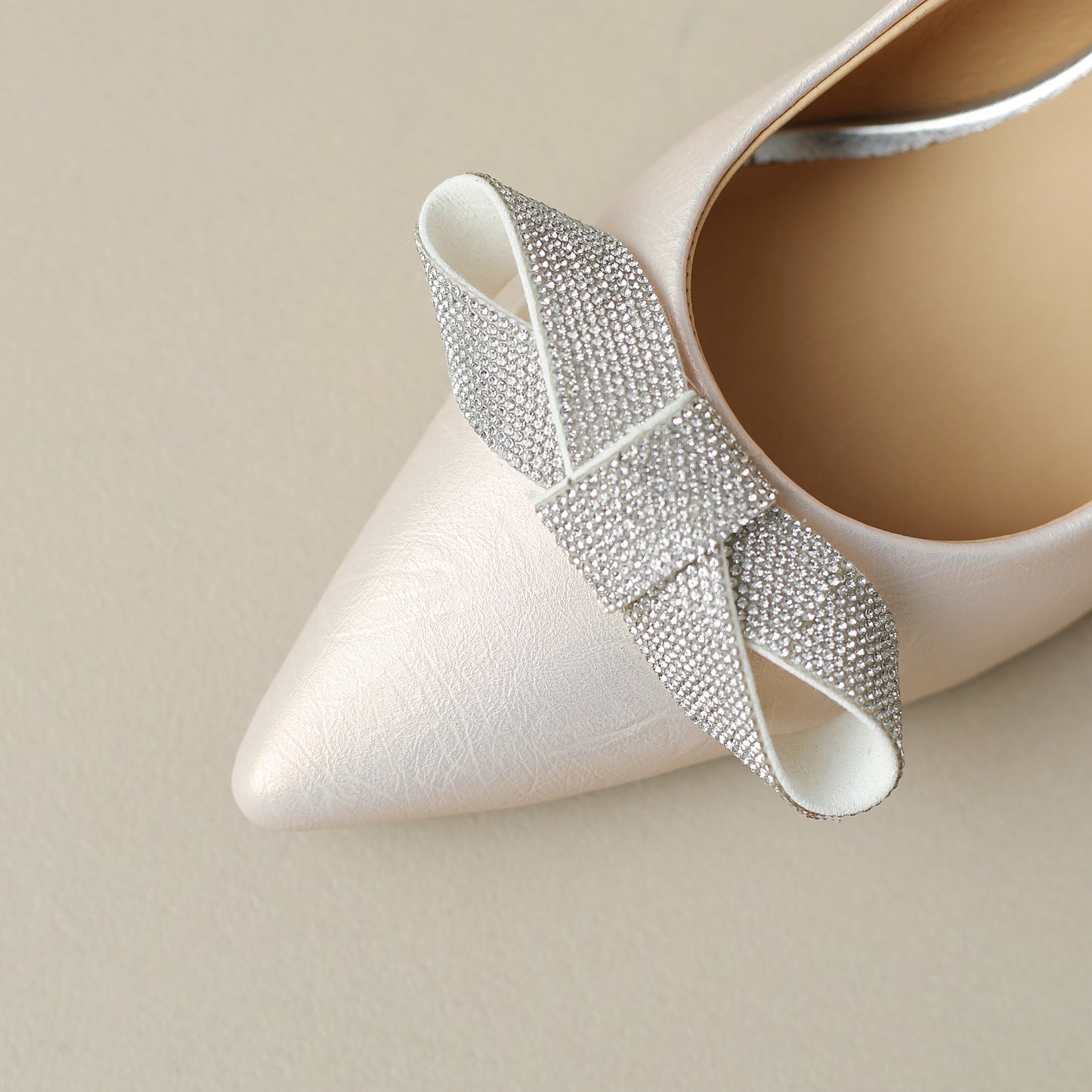 Nine Seven Genuine Leather Handmade Women's Slip On Pointed Toe Mid Chunky Heel Bowknot Pumps Shoes