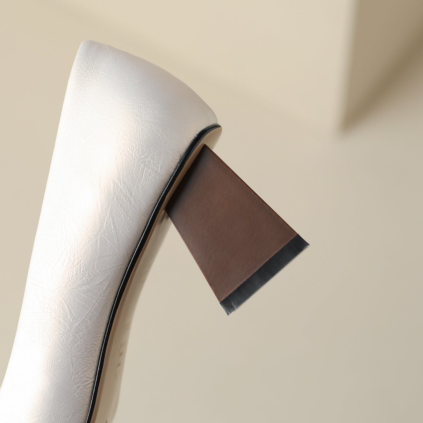 Nine Seven Genuine Leather Handmade Women's Slip On Pointed Toe Mid Chunky Heel Bowknot Pumps Shoes