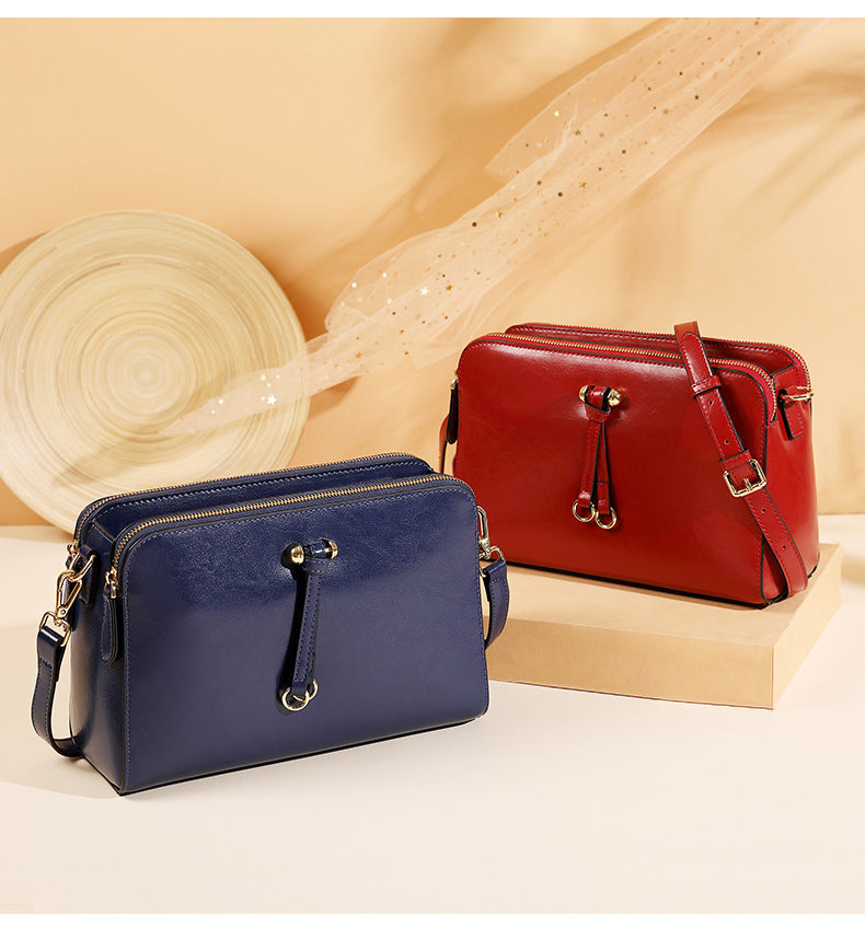 Nine Seven Crossbody Bag for Women Handmade Genuine Leather Ladies Cell Phone Purse with Adjustable Strap