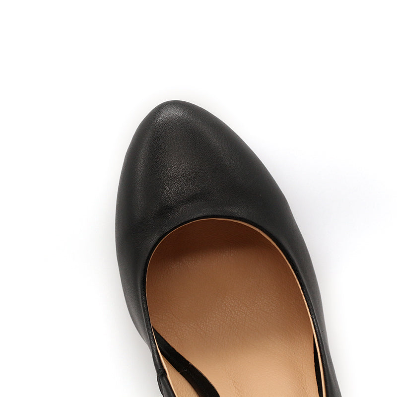 Nine Seven Genuine Leather Women's Pointed Toe Handmade High Stiletto Heel Platform Weeding Pumps Shoes