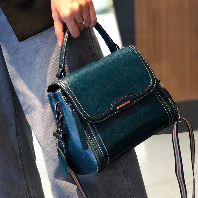 Nine Seven Handbag Genuine Leather Handmade Tote for Women Soft Adjustable Strap Crossbody Bag