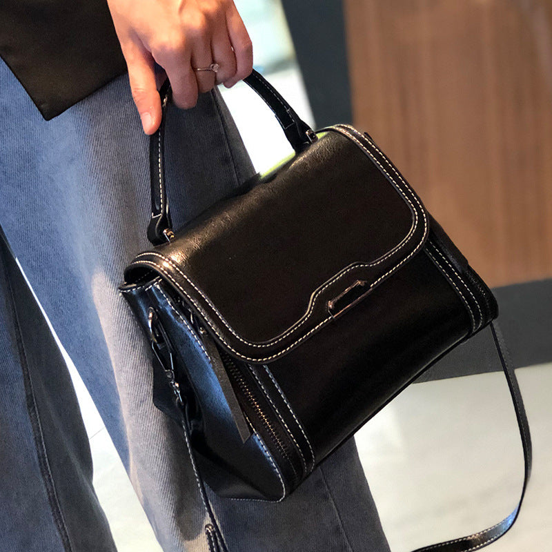 Nine Seven Handbag Genuine Leather Handmade Tote for Women Soft Adjustable Strap Crossbody Bag