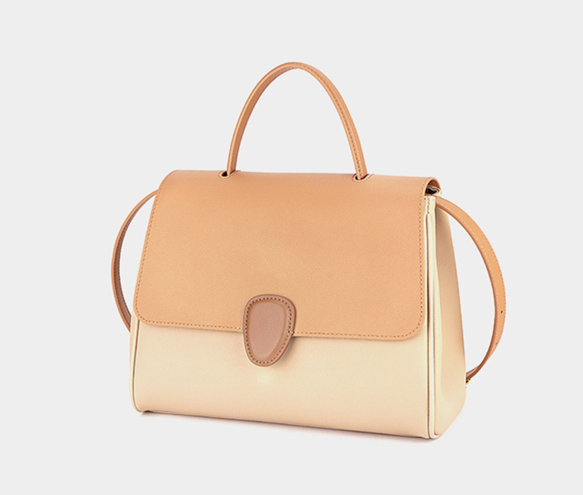 Nine Seven Tote Genuine Leather Women's Handmade Assorted Colors Handbag Side Zip Up Pocket Crossbody Shoulder Bags