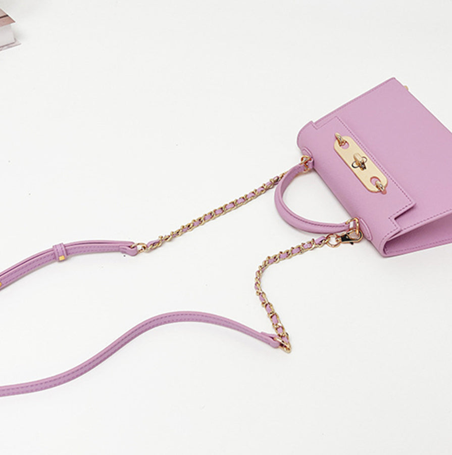 Nine Seven Handbag Genuine Leather Handmade Tote for Women Solid Color Small Shoulder Crossbody Bags