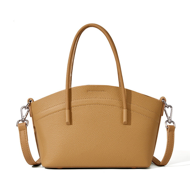 Nine Seven Handbag Genuine Leather Handmade Tote for Women Zip Up Inside Subbag Crossbody Bags with Adjustable Strap