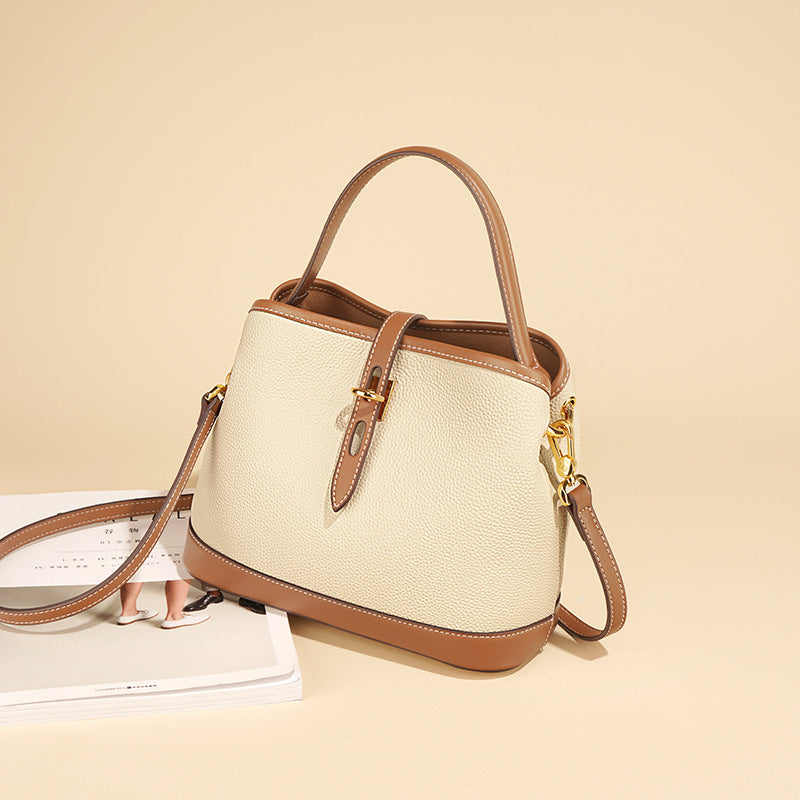 Nine Seven Assorted Color Handbag Genuine Leather Women's Handmade Tote Crossbody Shoulder Bag with Inside Subbag