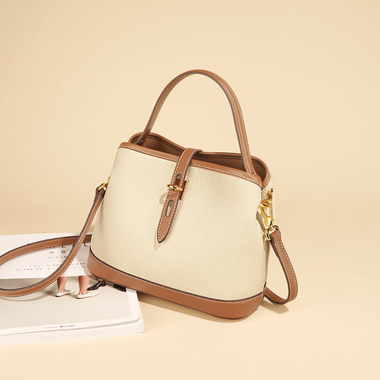 Nine Seven Assorted Color Handbag Genuine Leather Women's Handmade Tote Crossbody Shoulder Bag with Inside Subbag