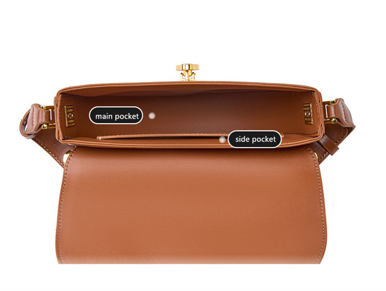 Nine Seven Handmade Genuine Leather Shoulder Bag for Women Ladies Simple Design Cell Phone Purse Crossbody Bags