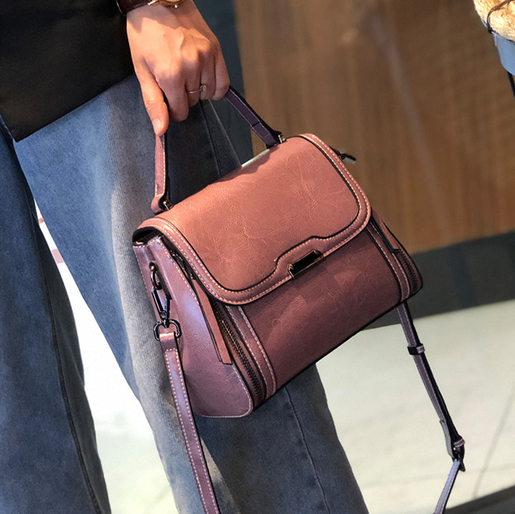 Nine Seven Handbag Genuine Leather Handmade Tote for Women Soft Adjustable Strap Crossbody Bag