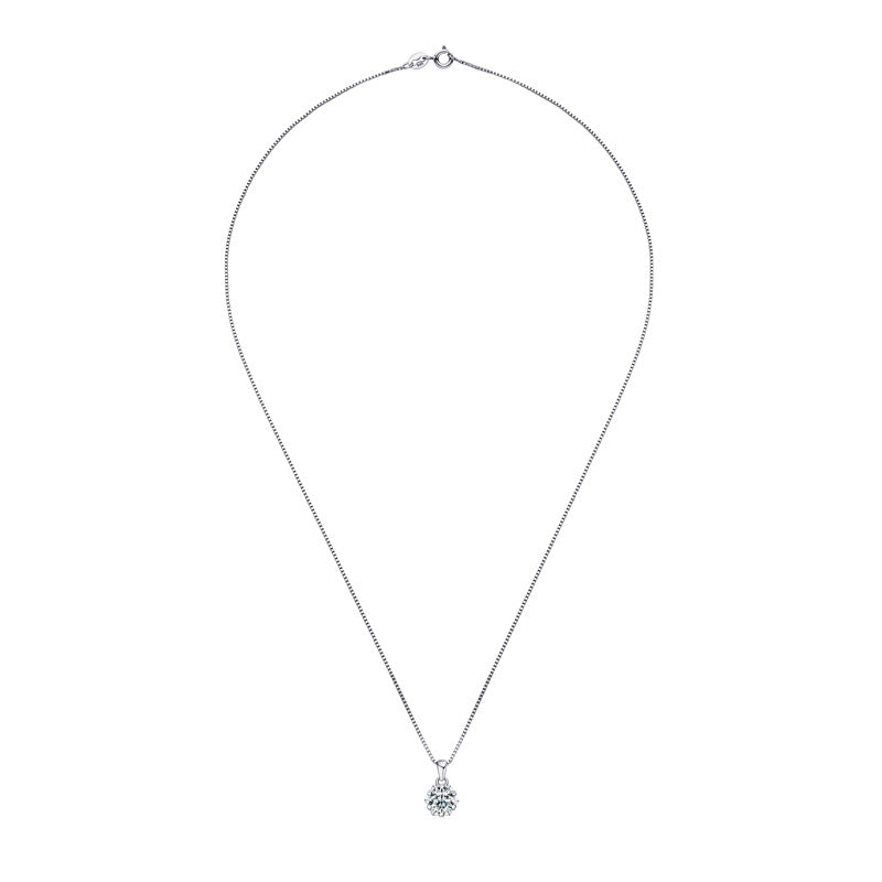 Women's  Snow Pendant Necklaces S925 Sterling Silver Moissanite Jewelry
