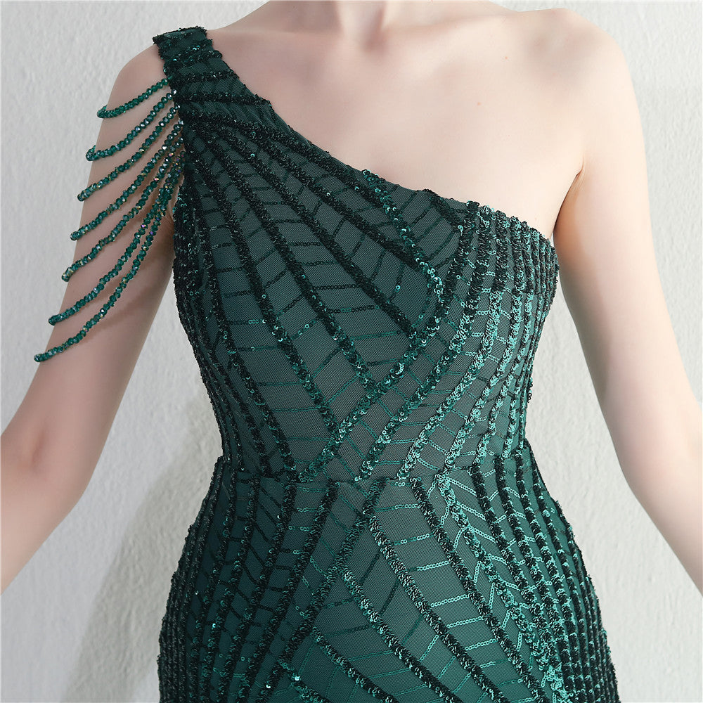 Nine Seven Women's Sexy Side Split Back Zip Up Mermaid Evening Party Formal Ocassion Dresses