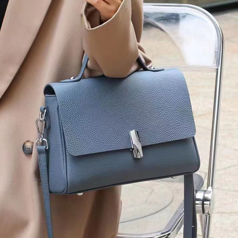 Nine Seven Women's Handmade Genuine Leather Tote Handbag Crossbody Bag with Zip