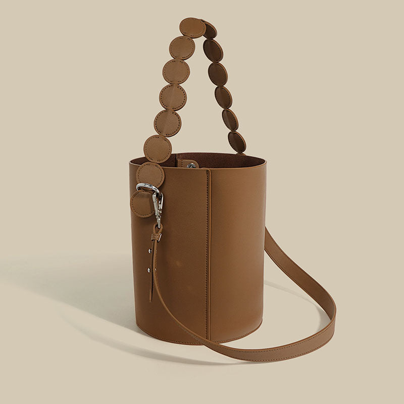 Nine Seven Women's Shoulder Bags Genuine Leather Handmade Designed Adjustable Strap Solid Color Office Shopping Daily  Bag