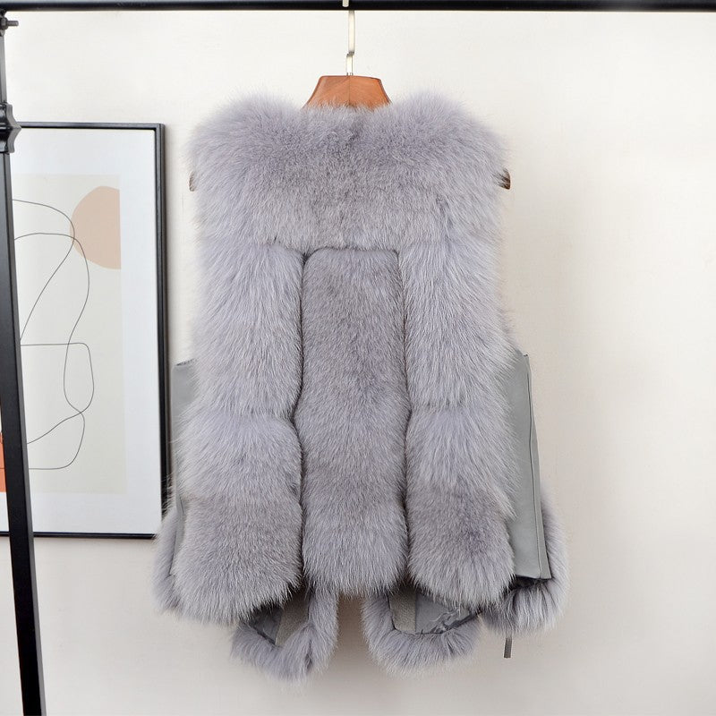 Nine Seven Women's Winter Fox Fur Vest Customization