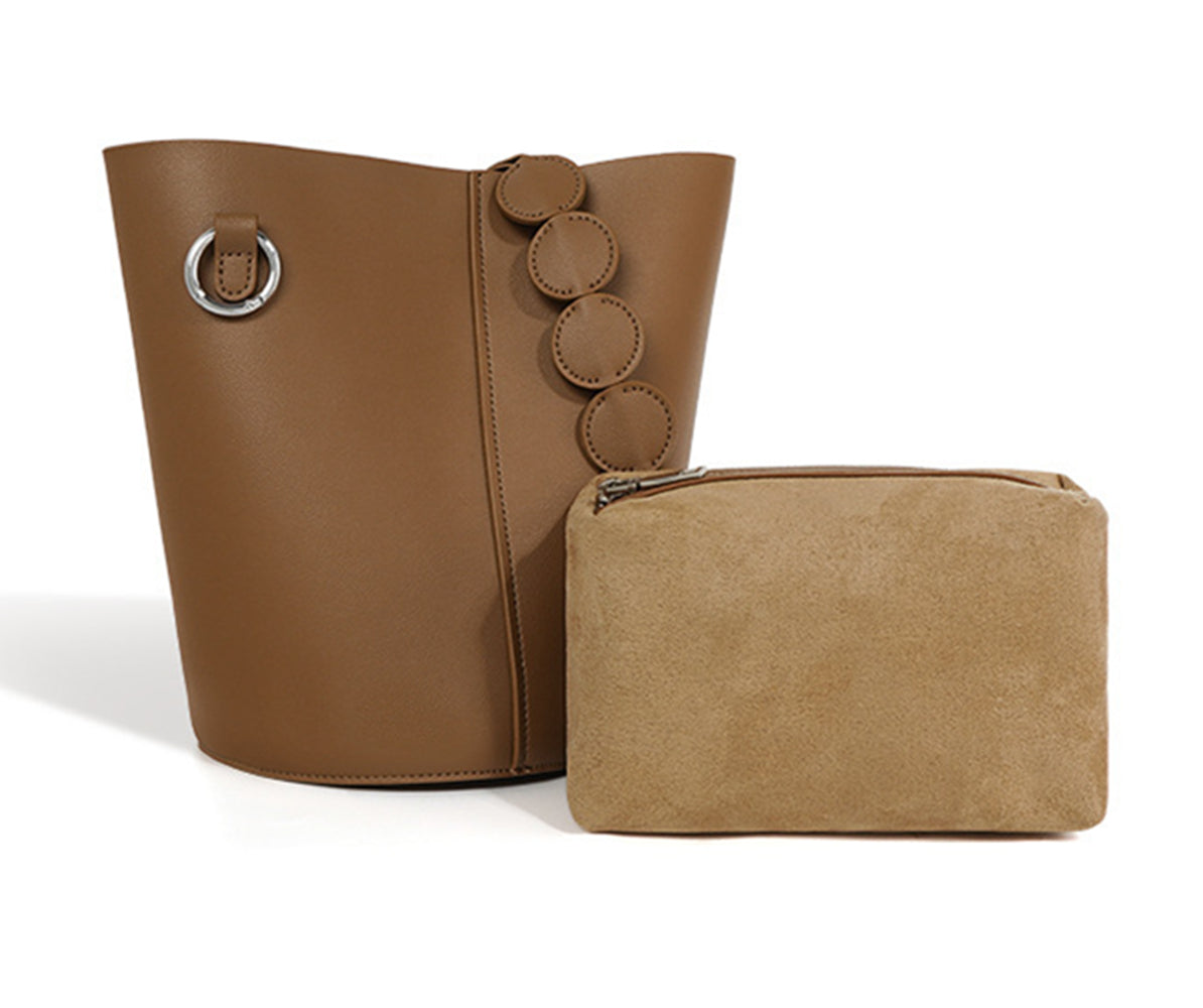 Nine Seven Women's Shoulder Bags Genuine Leather Handmade Designed Adjustable Strap Solid Color Office Shopping Daily  Bag