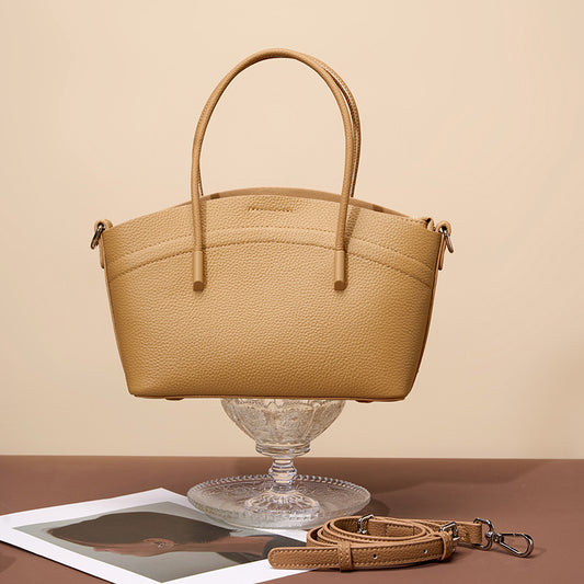 Nine Seven Handbag Genuine Leather Handmade Tote for Women Zip Up Inside Subbag Crossbody Bags with Adjustable Strap