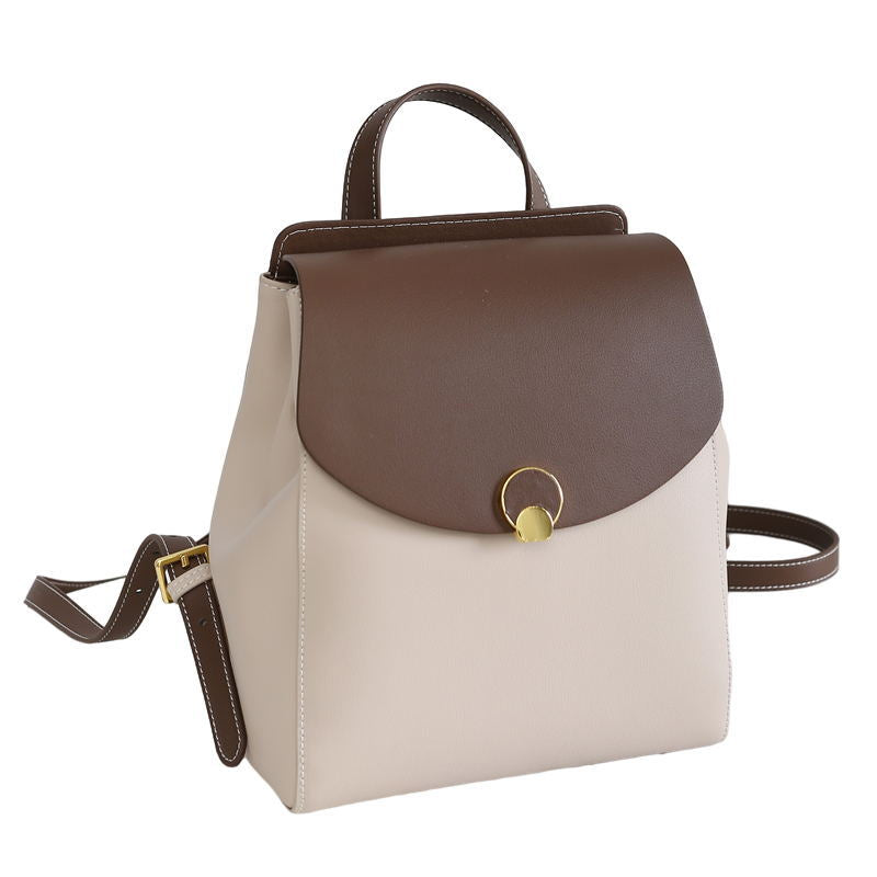 Nine Seven Women's Handmade Genuine Leather Backpack Traval School Casual Bag