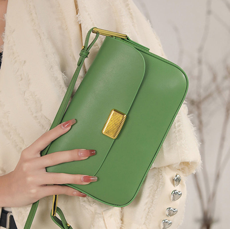 Nine Seven Genuine Leather Women's Handmade Summer Shoulder Bags Party Casual Green Pink Purse