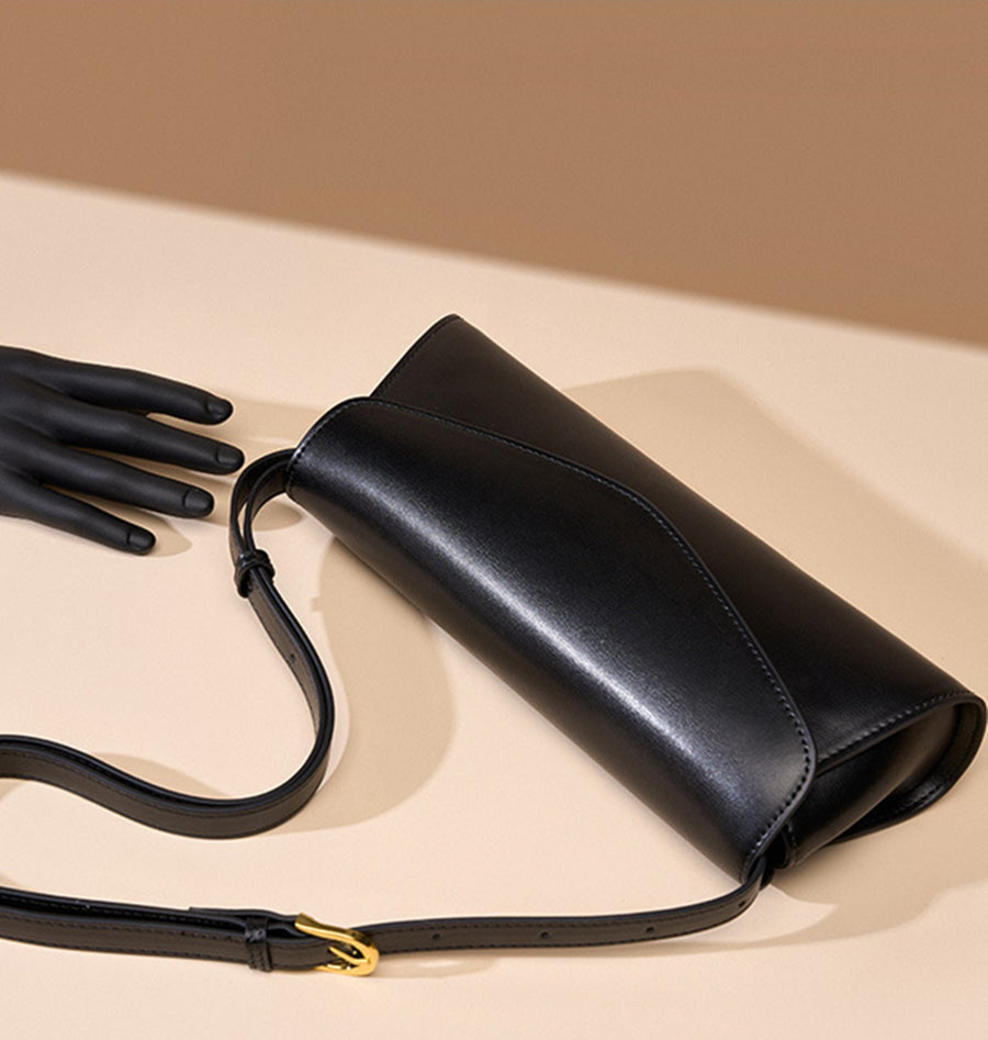 Nine Seven Soft Genuine Leather Clutches Women's Handmade Shoulder Bags Crossbody Purse