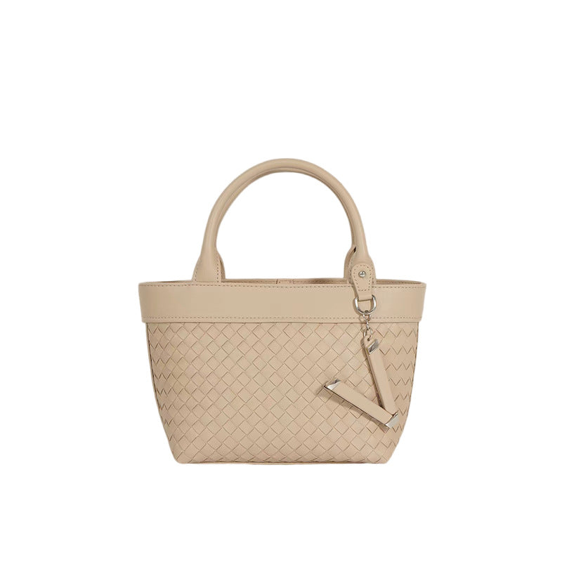 Nine Seven Genuine Leather Women's Weaving Tote Handbag with Subbag Crossbody Shoulder Bag