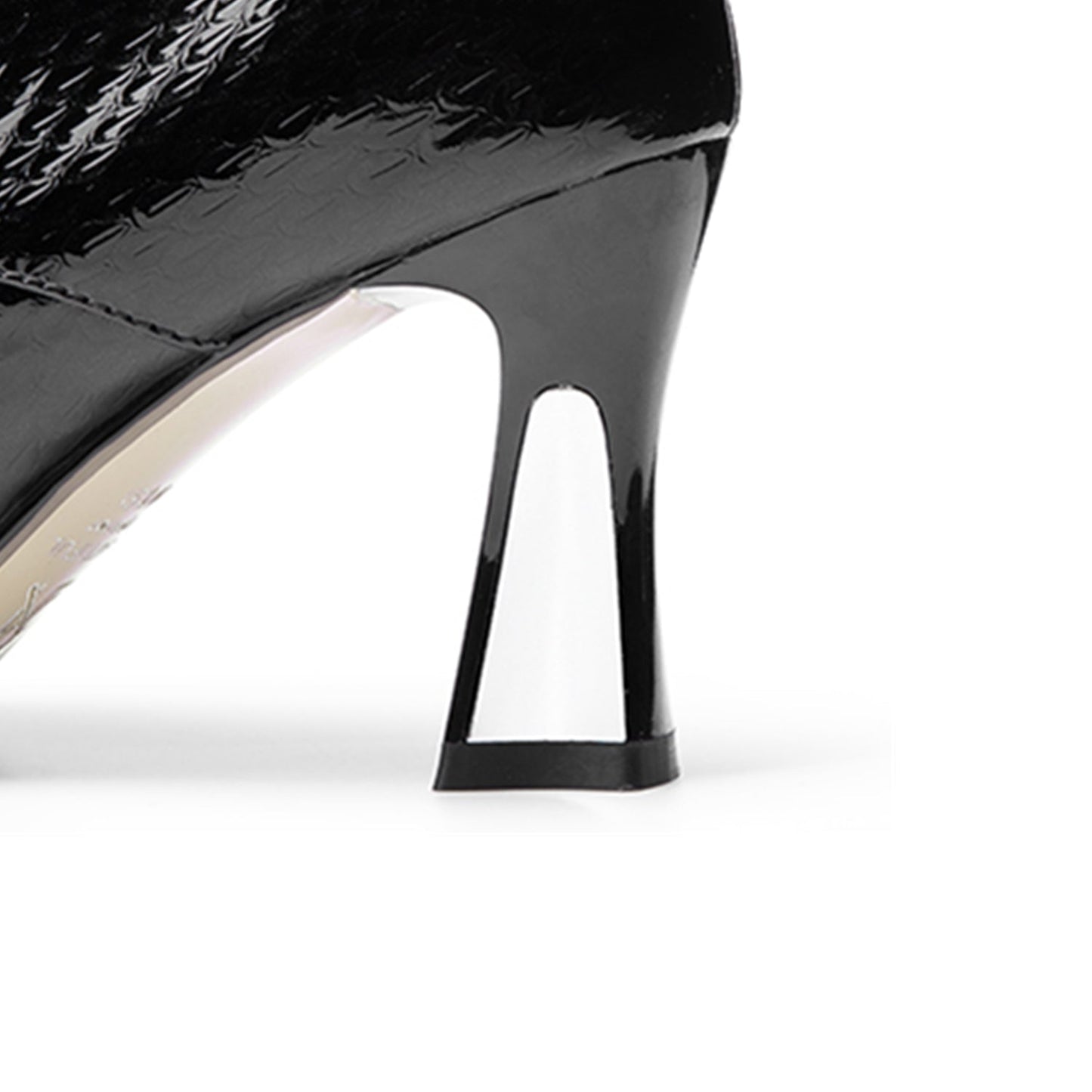 Nine Seven Women's Genuine Leather Handmade Clear Pointed Toe Sexy High Heel Lace Up Graceful Pump Shoes