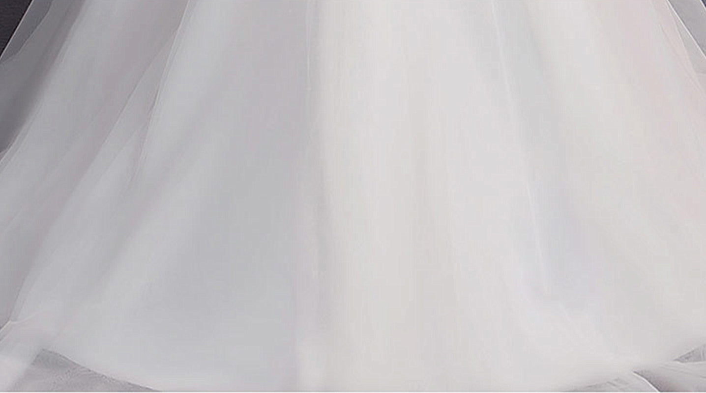 Nine Seven Tube Top Pleated Elegant Simple Design Sleeveless A-Line Beach Lawn Wedding Dress