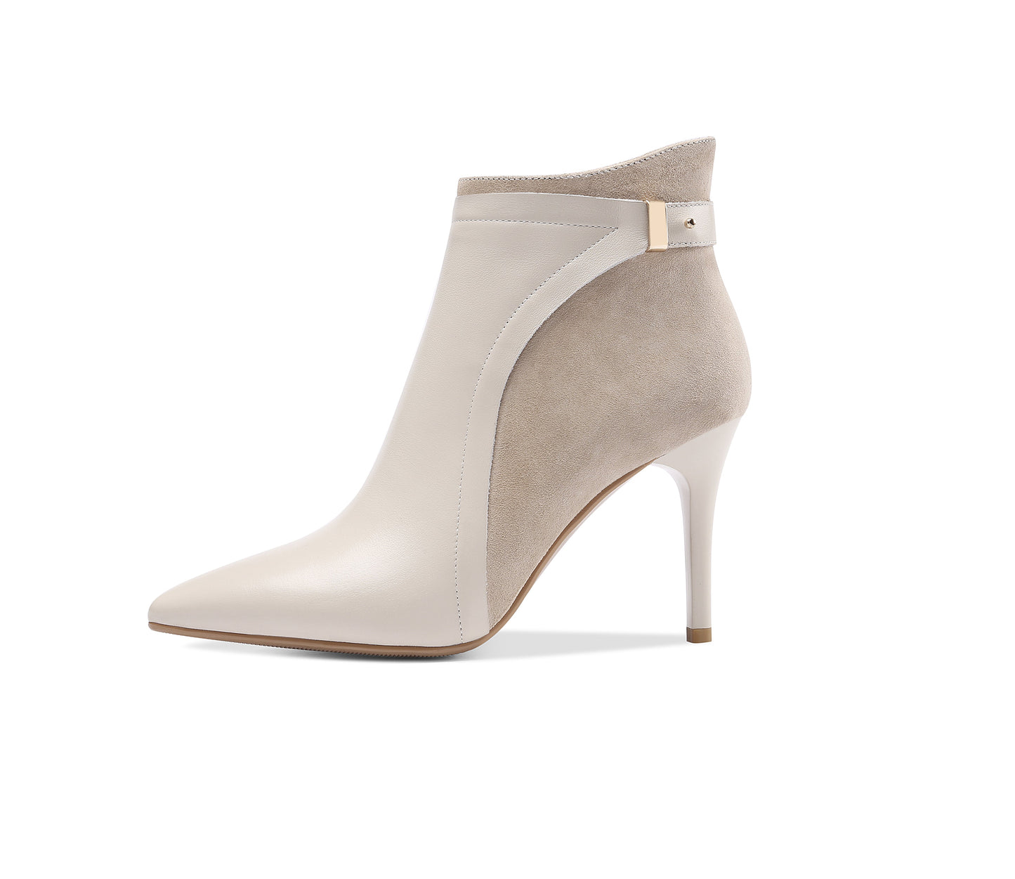 Nine Seven Women's Genuine Leather Pointed Toe Side Zip Handmade Sexy Stiletto High Heel Ankle Boots