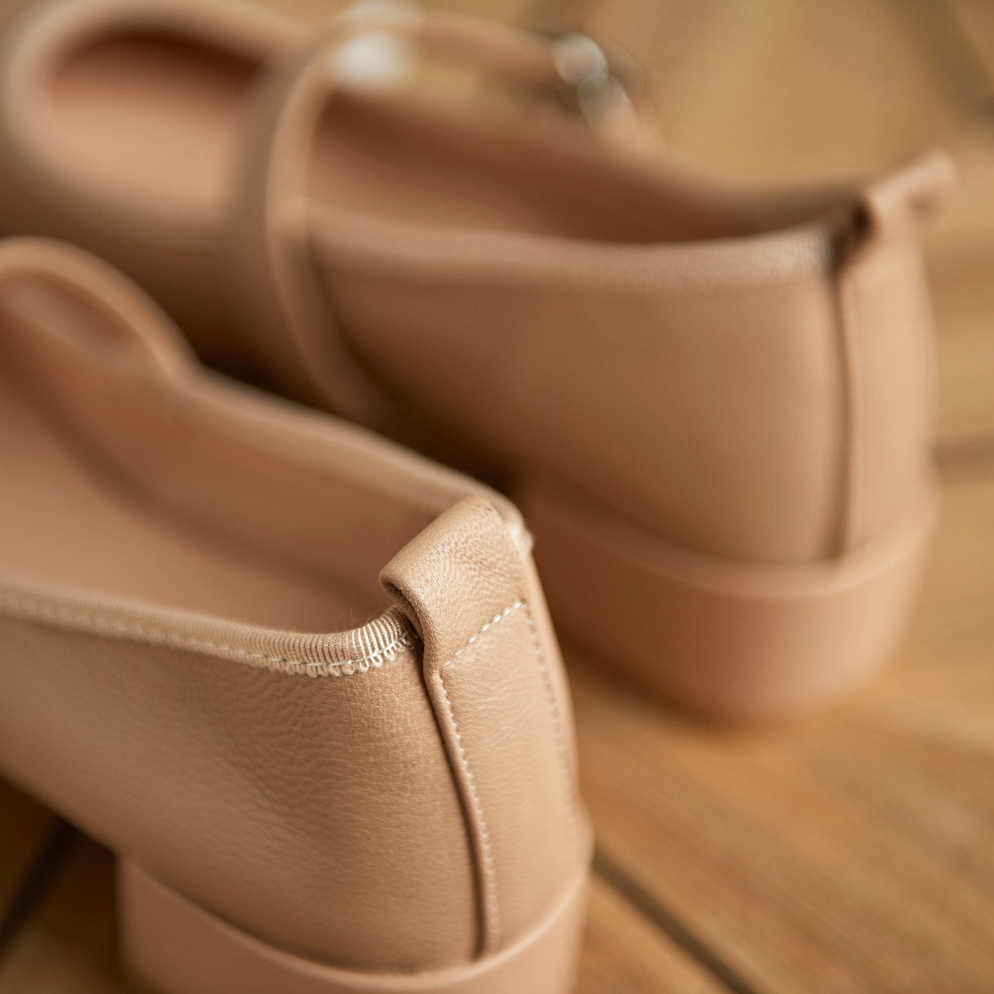 Nine Seven Women's Genuine Leather Square Toe Handmade Buckle Low Chunky Heels Casual Mary Jane Shoes