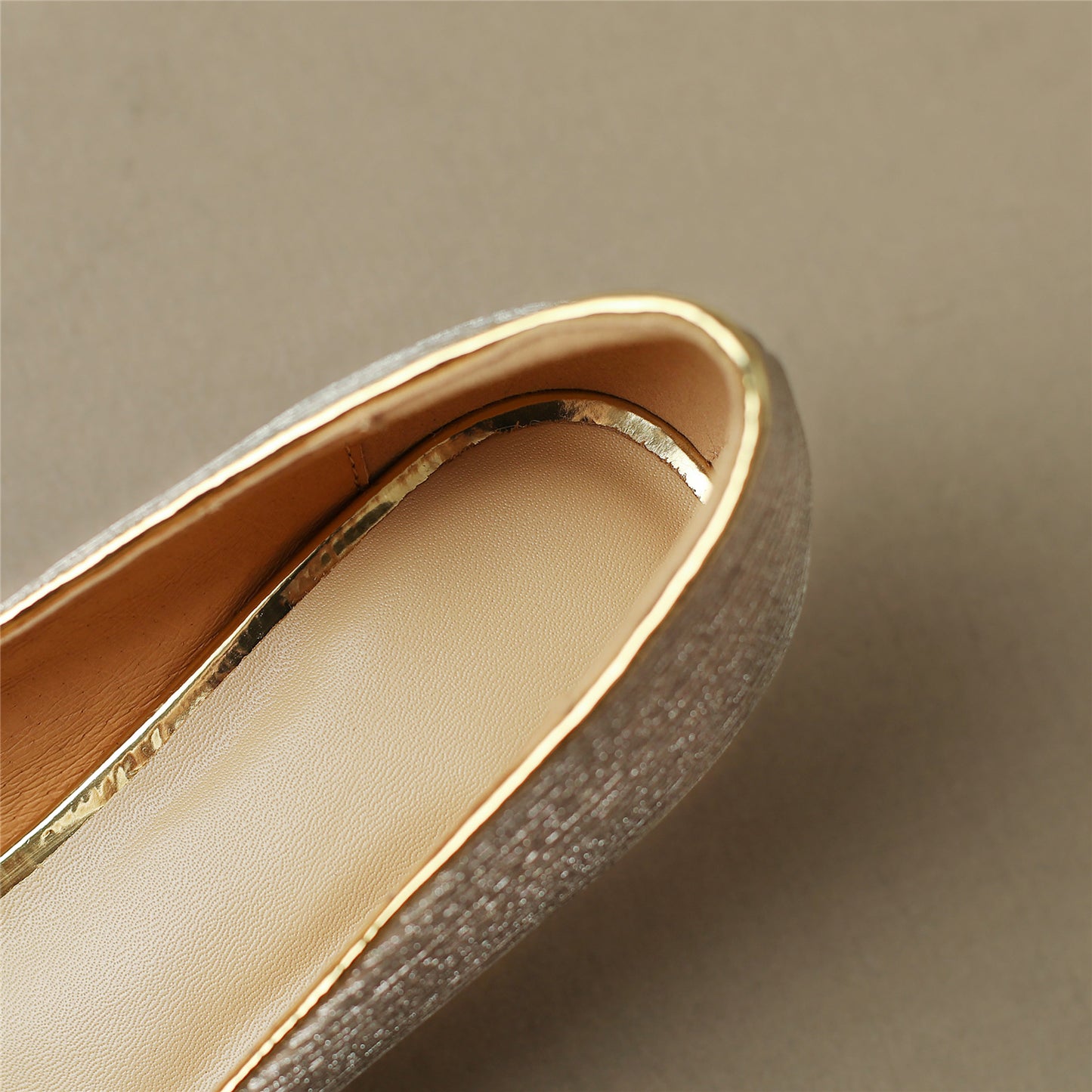 Nine Seven Glitter Rhinestone Pattern Kitten Heel Handmade Women's Pointed Toe Slip On Elegant Bridal Loafer Pumps