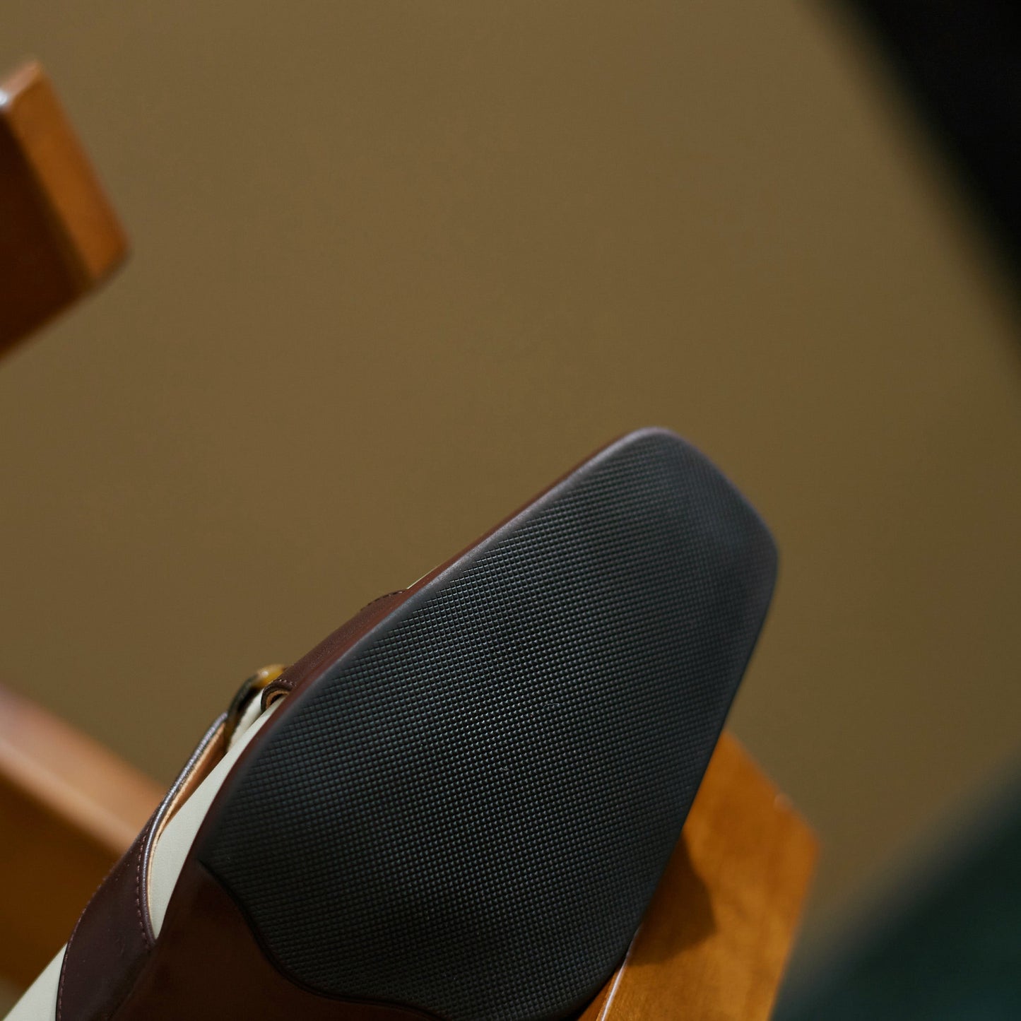 Nine Seven Women's Square Toe Genuine Leather Handmade Chunky Heel Stylish Loafers Shoes