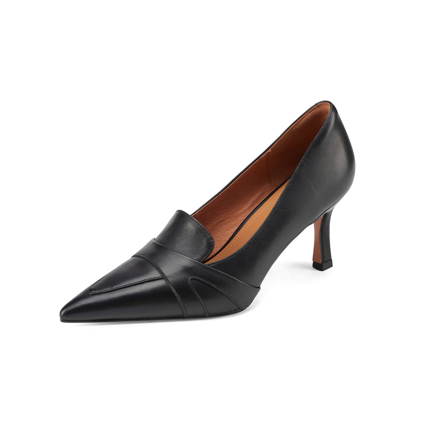 Nine Seven Women's Genuine Leather Handmade Pointed Toe Stiletto Heels Stylish Pumps Shoes