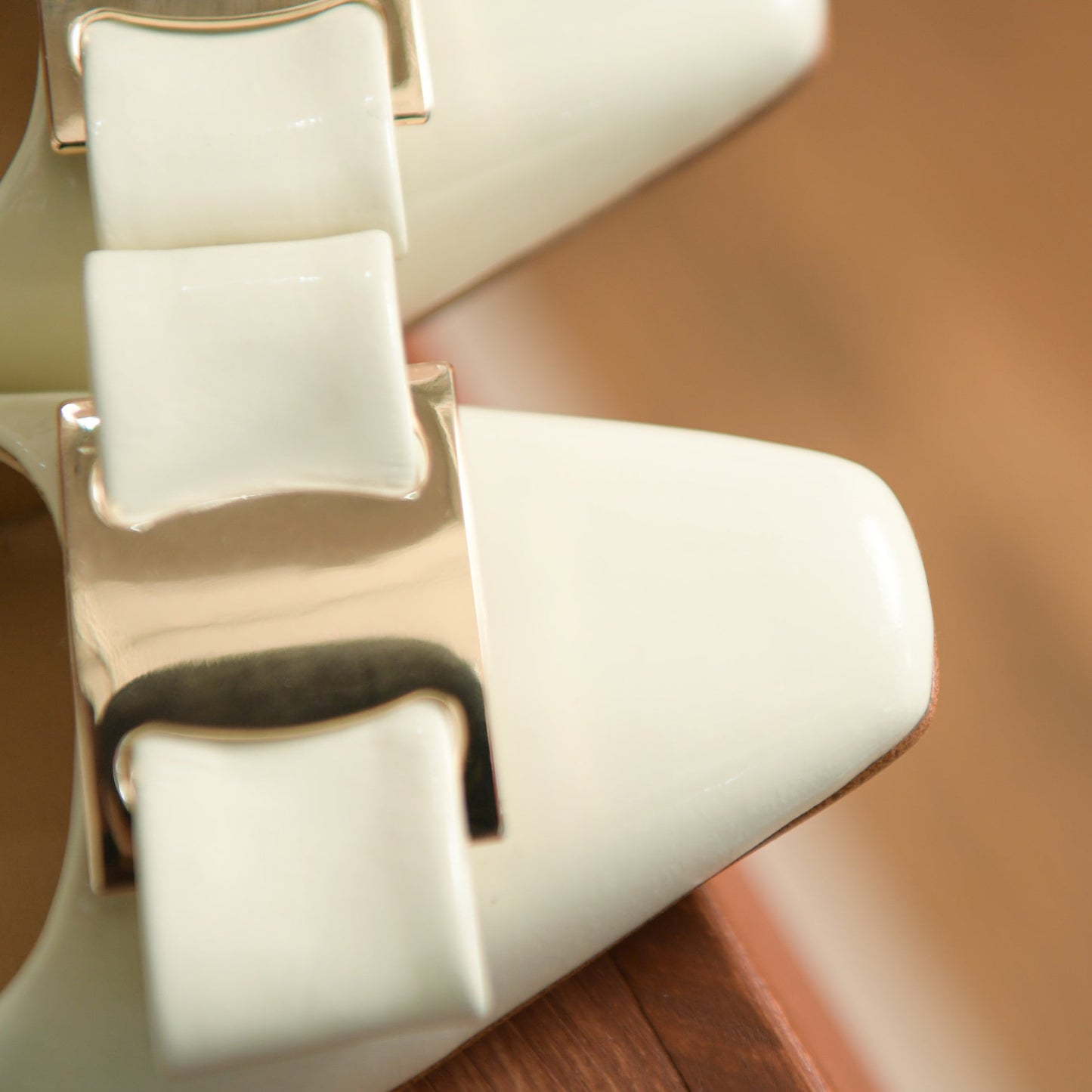 Nine Seven Women's Glossy Patent Leather Handmade Little Square Toe Comfortable Chunky Heel Office Pumps