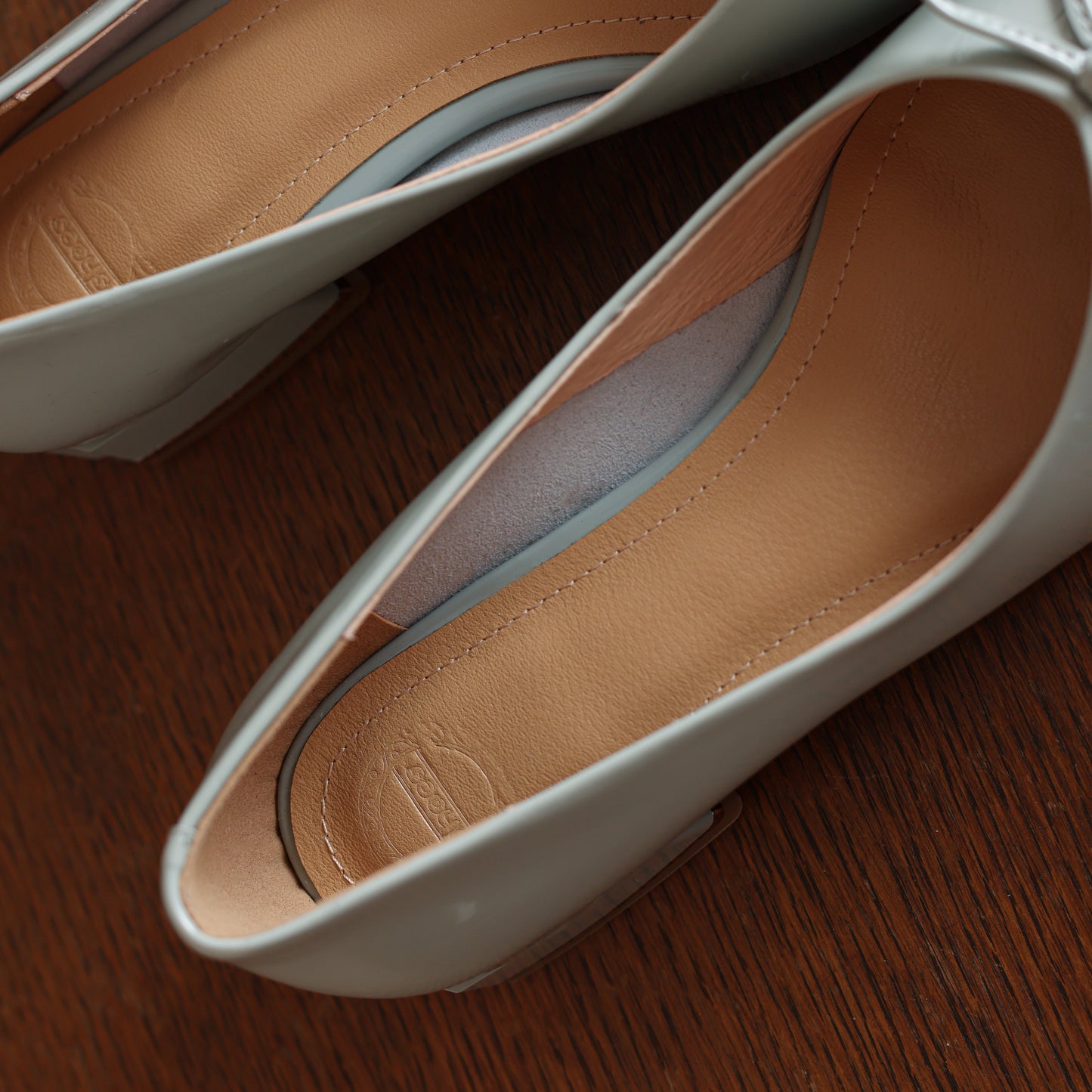 Nine Seven Glossy Patent Leather Women's Handmade Classic Square Toe Block Heel Slip On Loafer Pumps with Bowknot