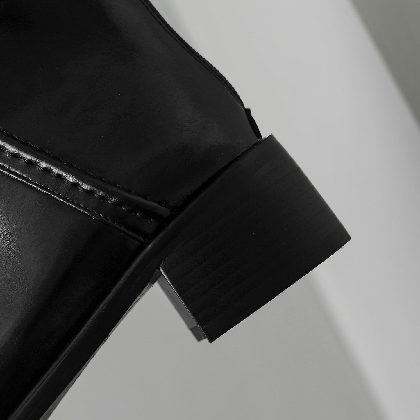 Nine Seven Women's Square Toe Genuine Leather Handmade Back Zipper Low Chunky Heels Vintage Ankle Boots