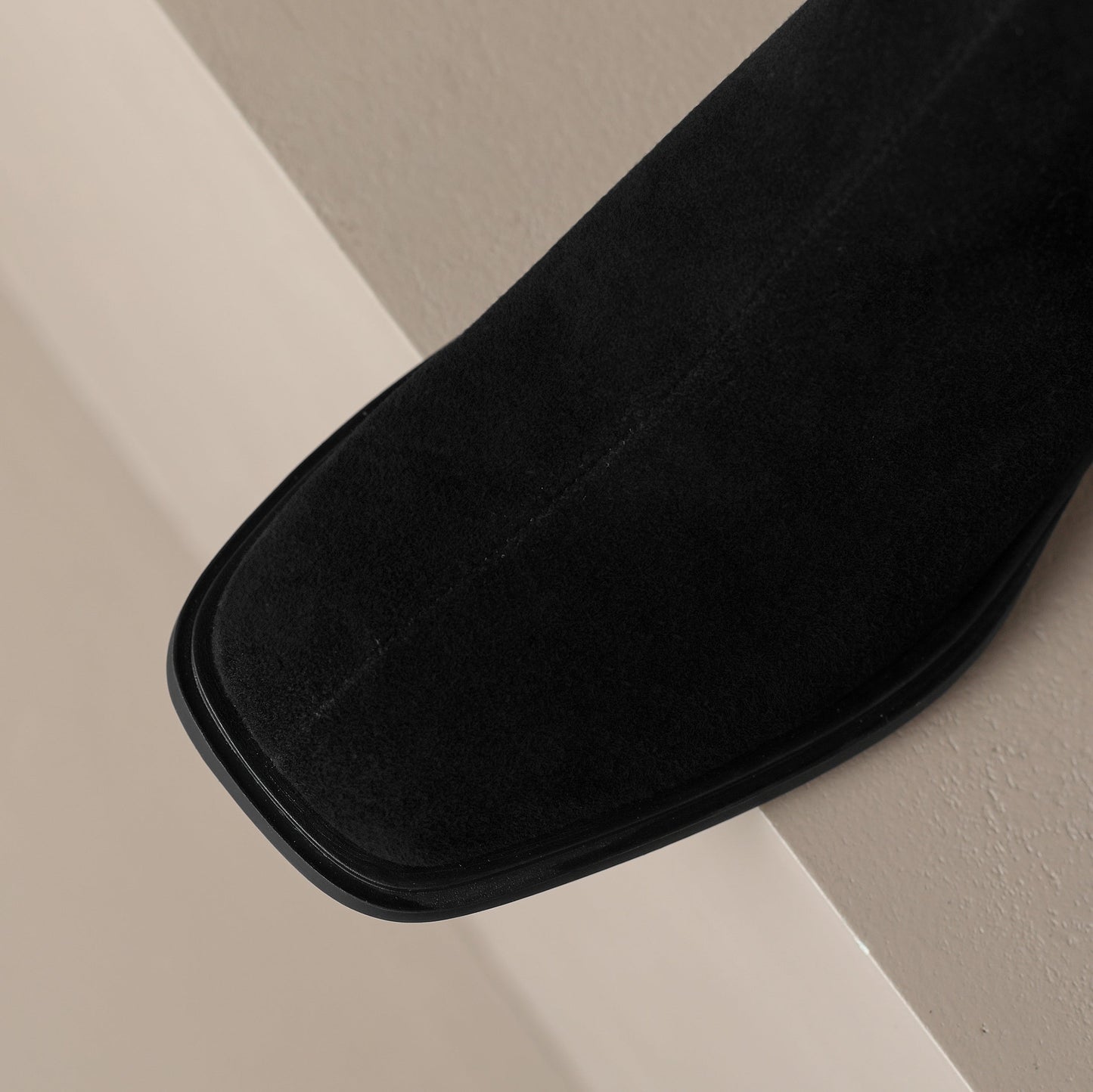 Nine Seven Women's Genuine Leather Round Toe Handmade Buckle Chunky Heels Side Zip Up Chic Ankle Boots