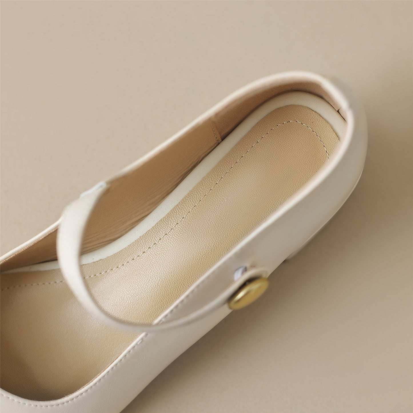 Nine Seven Handmade Women's Genuine Leather Square Toe Block Heel Stretch Band Mary Jane Pumps