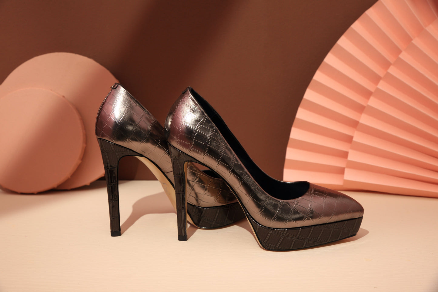 Nine Seven Leather Women's Handmade Pointed Toe Stiletto High Heel Slip On Stylish Platform Pump Shoes