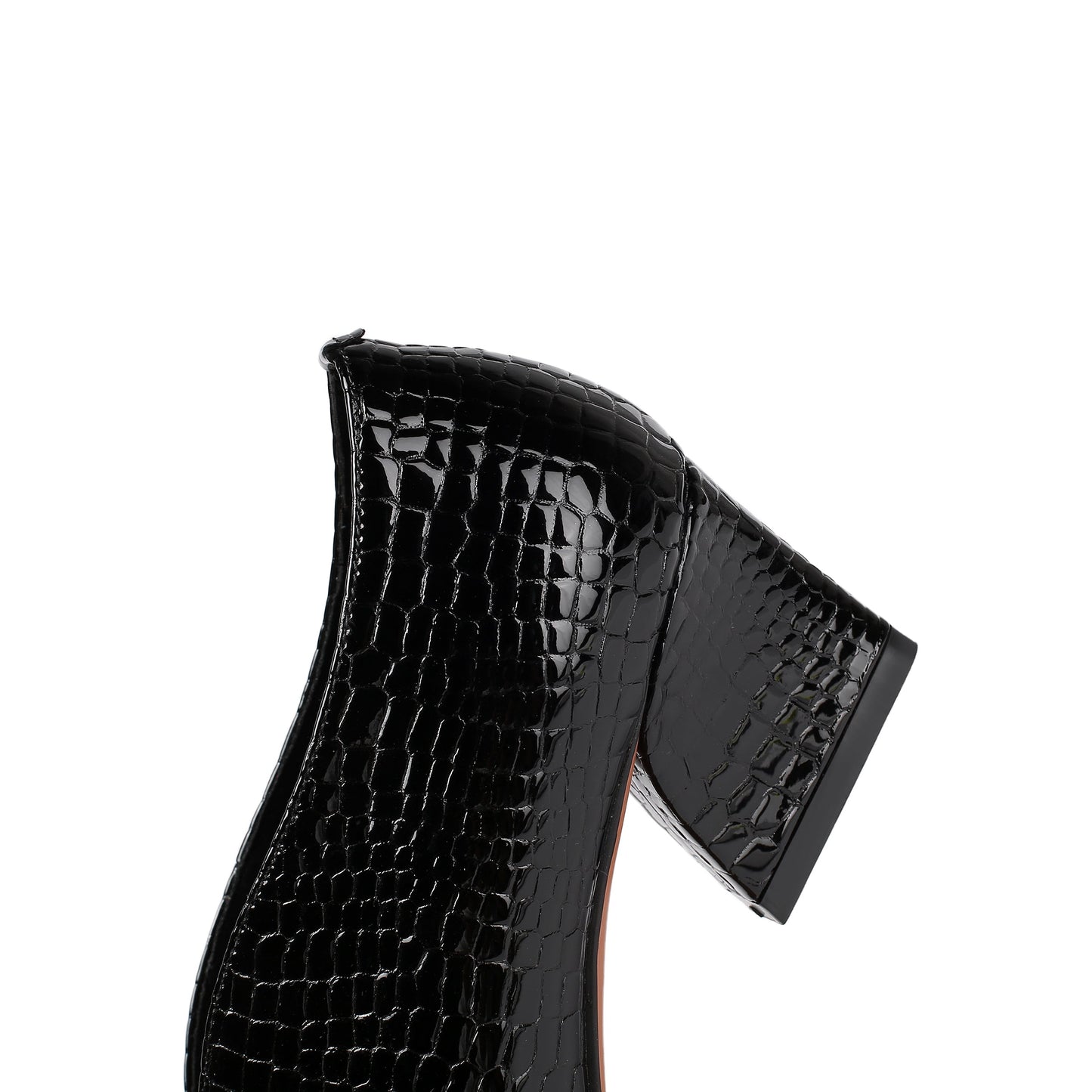 Nine Seven Handmade Women's Patent Leather Slip On Printed Snakeskin Casual Shoes