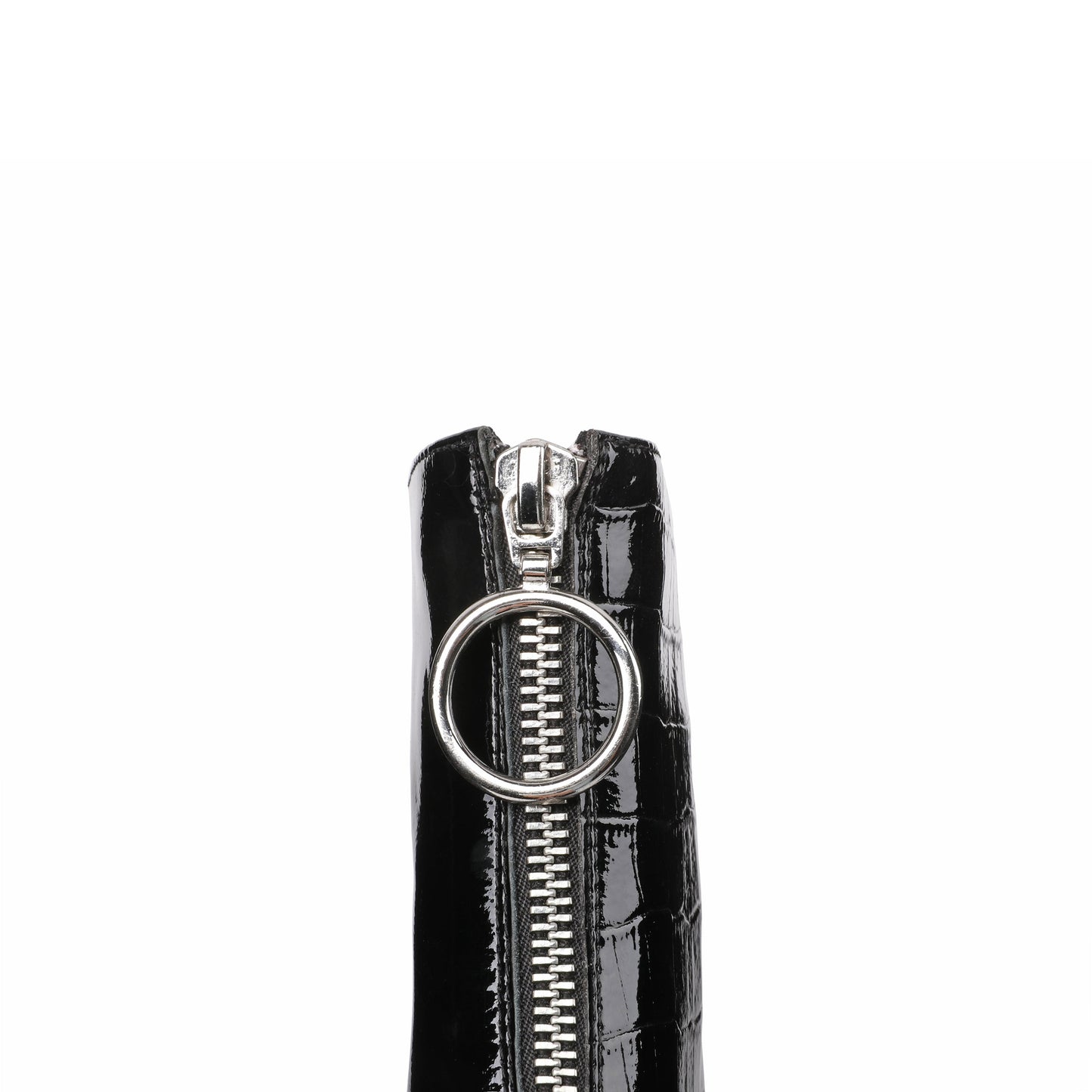 Nine Seven Women's Handmade Patent Leather Pointed Toe Stylish Front Zip Up High Spool Heel Ankle Boots