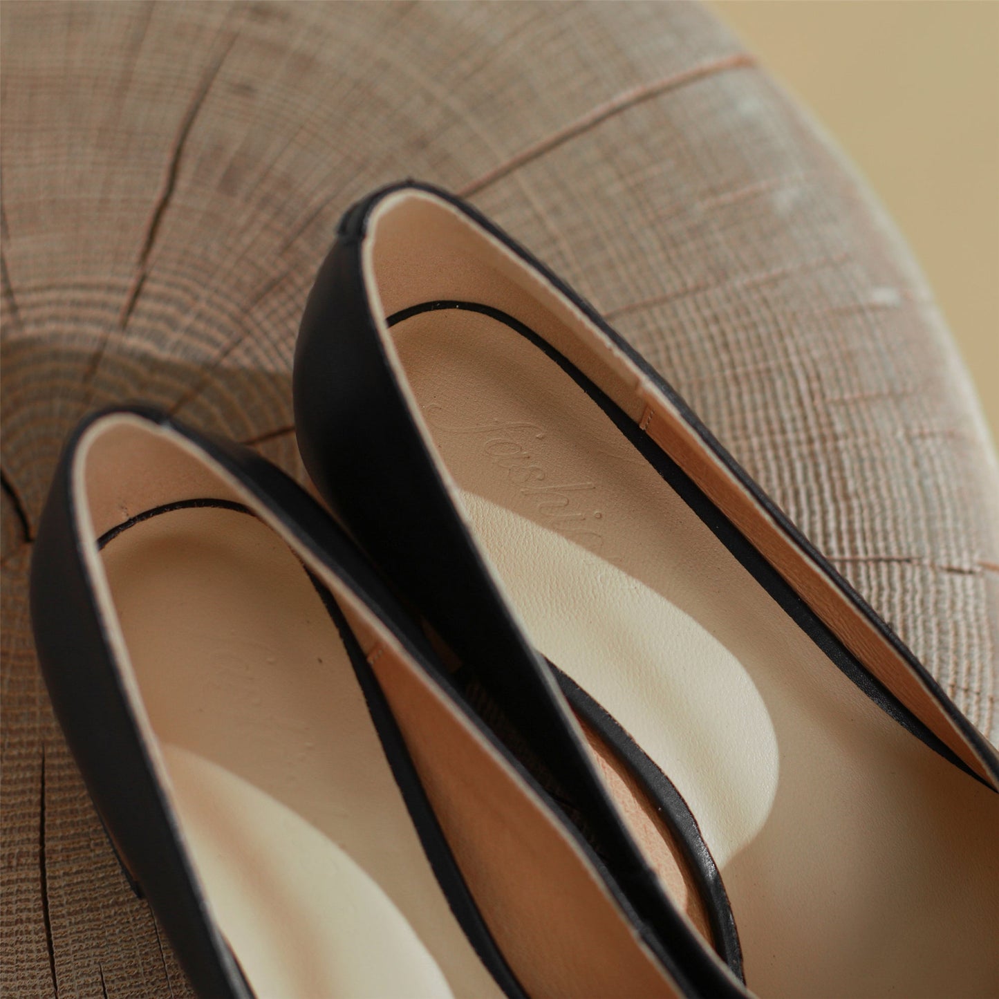 Nine Seven Women's Square Toe Genuine Leather Handamde Low Chunky Heel Casual Loafers