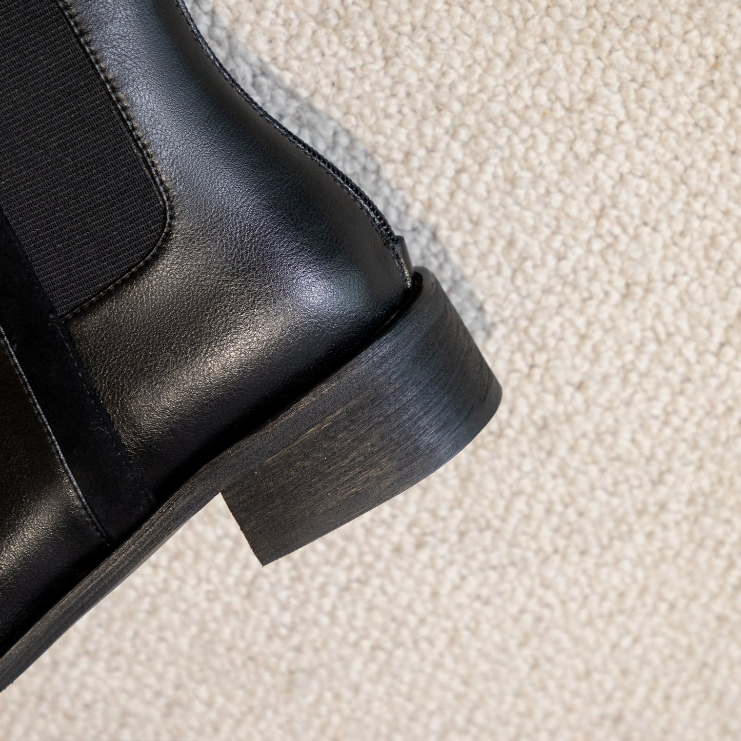 Nine Seven Women's Handmade Genuine Leather Round Toe Comfortable Low Chunky Heel Back Zip Up Knee High Riding Boots