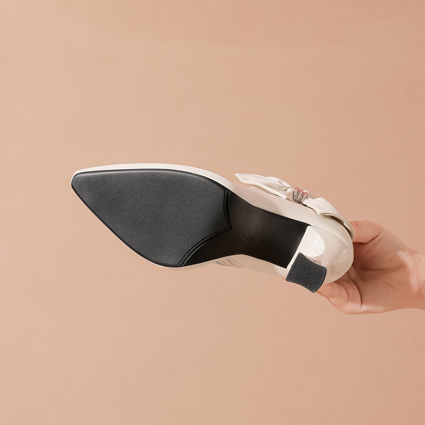 Nine Seven Women's Pointed Toe Genuine Leather Handmade Side Zipper High Heels Stylish Ankle Boots with Bowknot