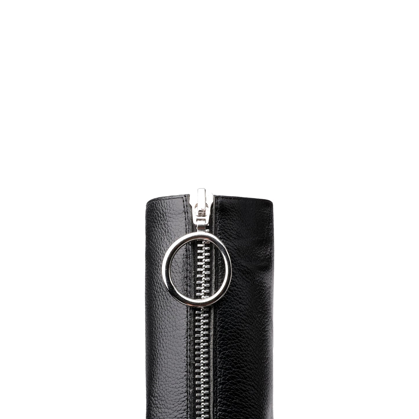 Nine Seven Women's Handmade Genuine Leather Pointed Toe Gradient Color Mid Block Heel Back Zip Up Trendy Ruffle Mid-Calf Boots