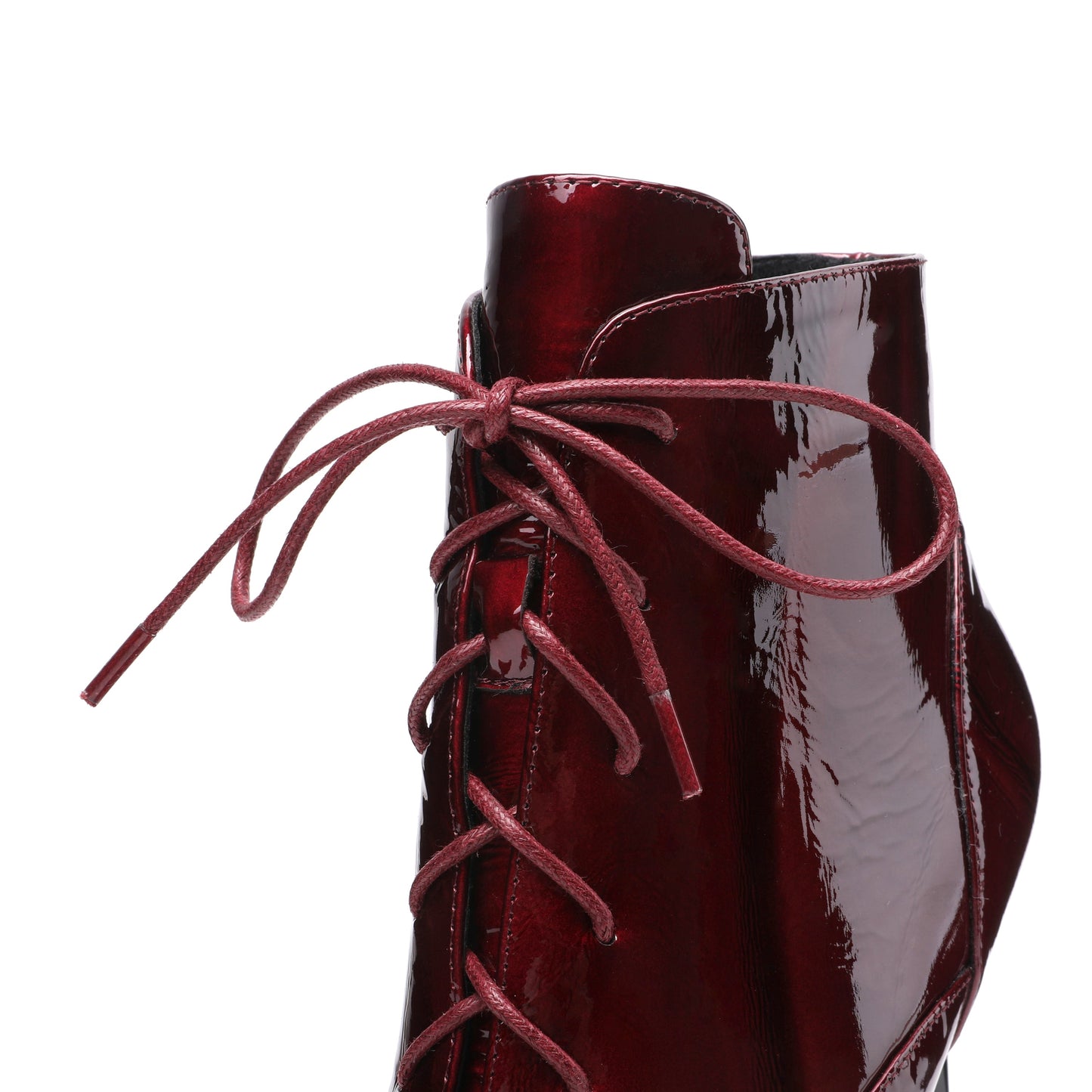 Nine Seven Women's Patent Leather Pointed Toe Handmade Hidden Platform Selftie Stieltto High Heels Chic Ankle Boots