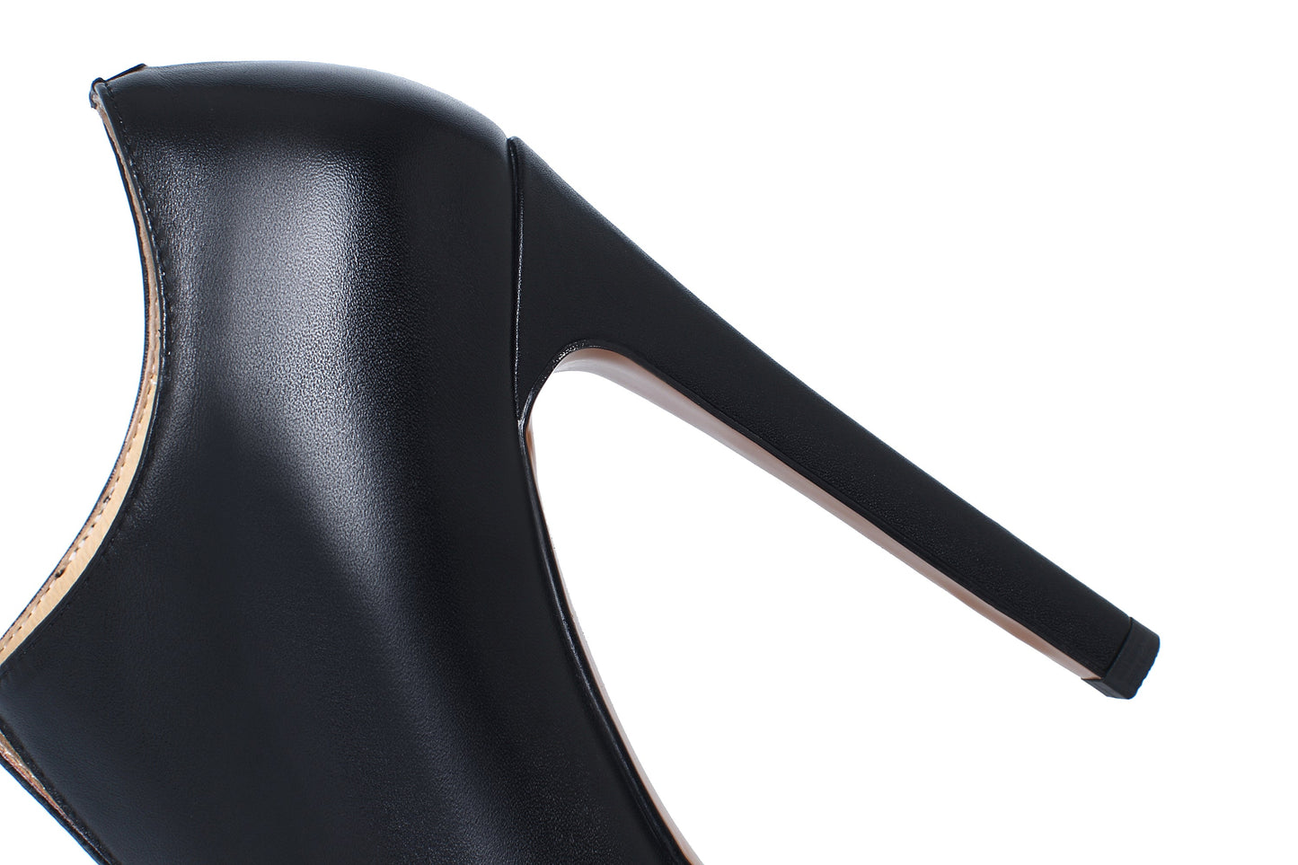 Nine Seven Women's Genuine Leather Handmade V-Shaped Pointy Toe Sexy Stiletto Heel Pumps with Platform