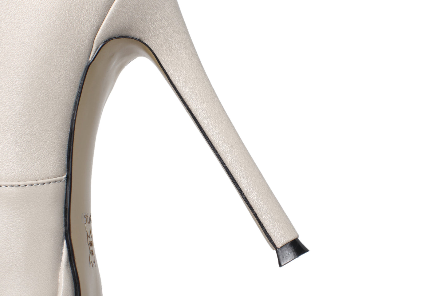 Nine Seven Women's Handmade Leather Glitter Pattern Decor Pointed Toe Spikes-Stiletto High Heel Platform Side Zip Up Sexy Mid-Calf Boots