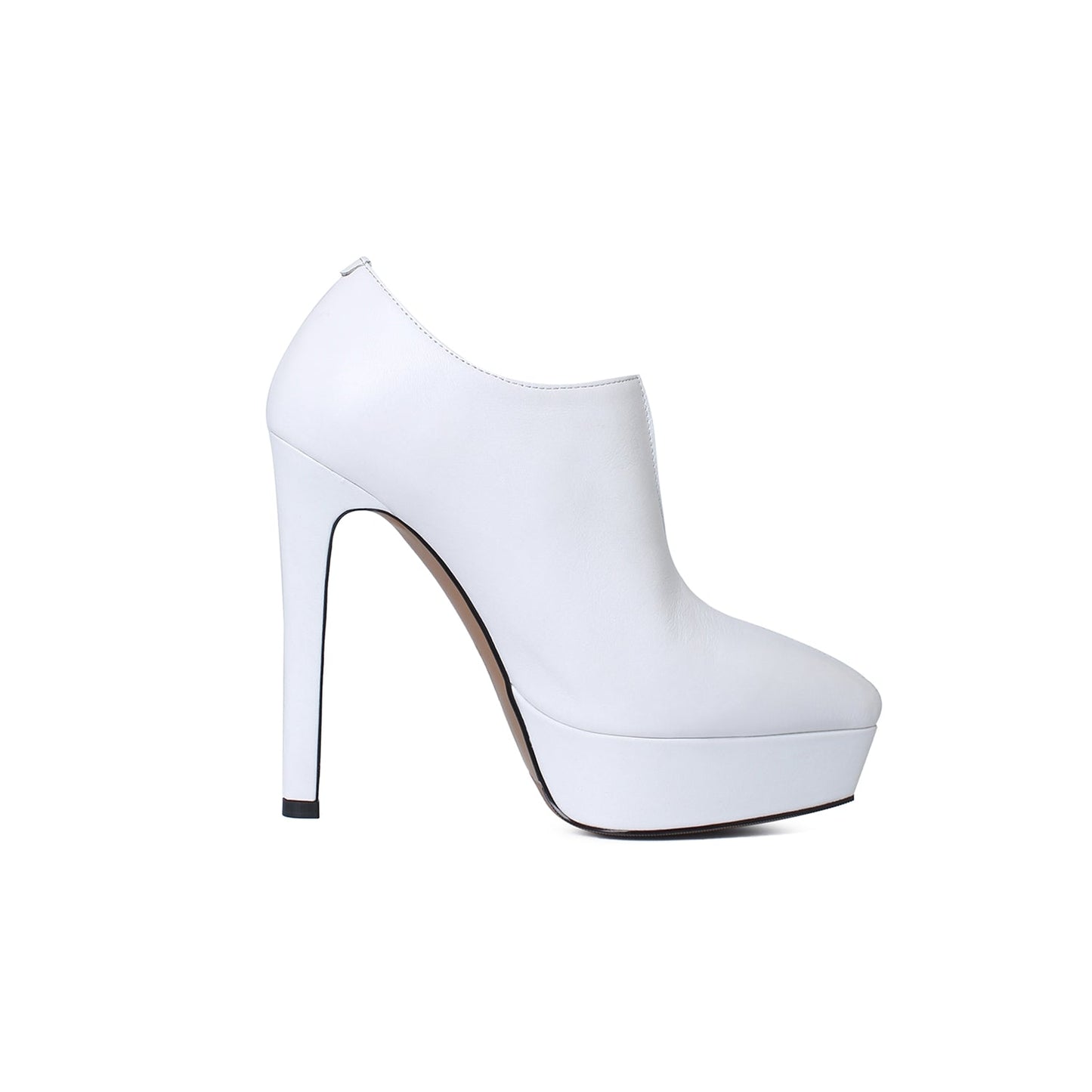 Nine Seven Women's Genuine Leather Handmade V-Shaped Pointy Toe Sexy Stiletto Heel Pumps with Platform